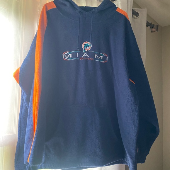 90s Vintage NFL Miami Dolphins Fleece Hoodie - Picture 1 of 11